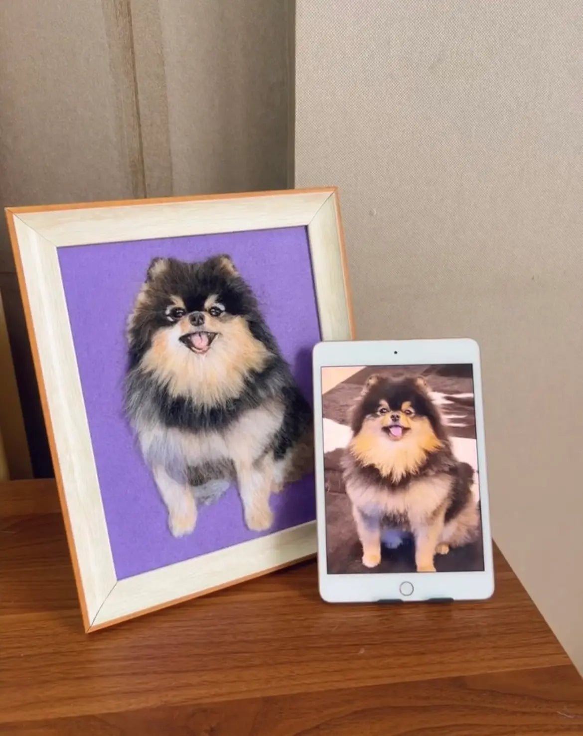 Custom felt pet portraits | Personalized handmade pet keepsakes