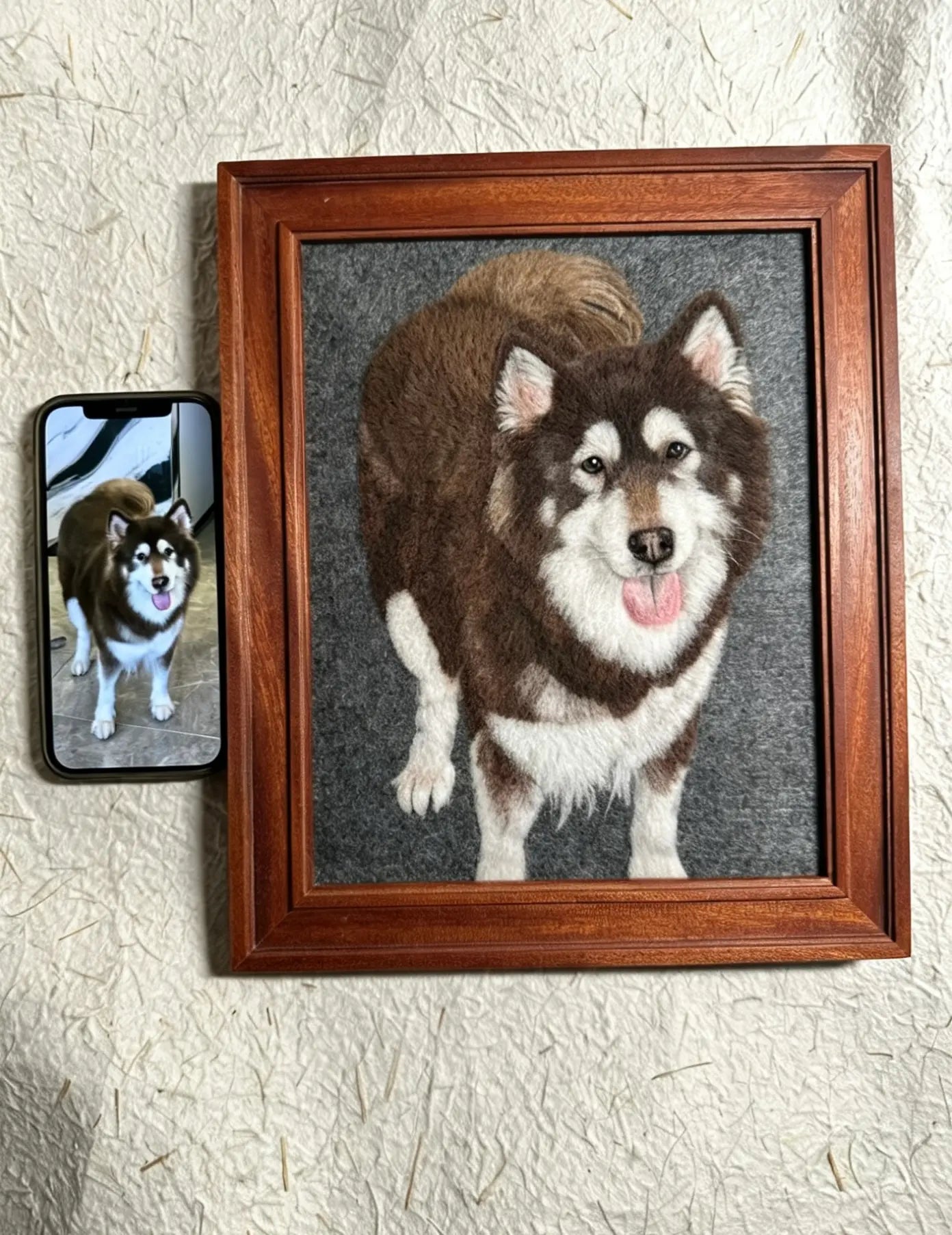 Custom felt pet portraits | Personalized handmade pet keepsakes