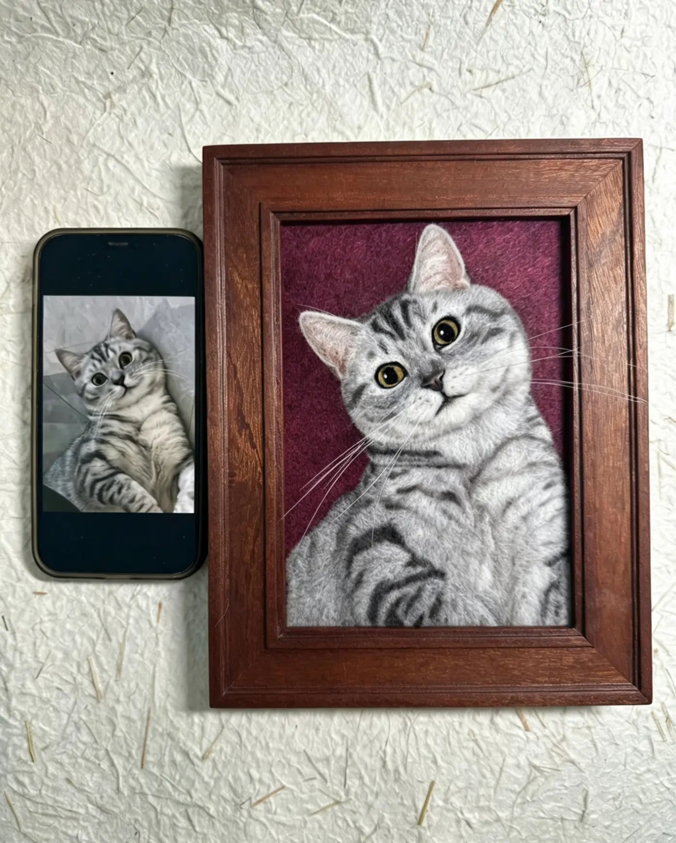 Custom felt pet portraits | Personalized handmade pet keepsakes