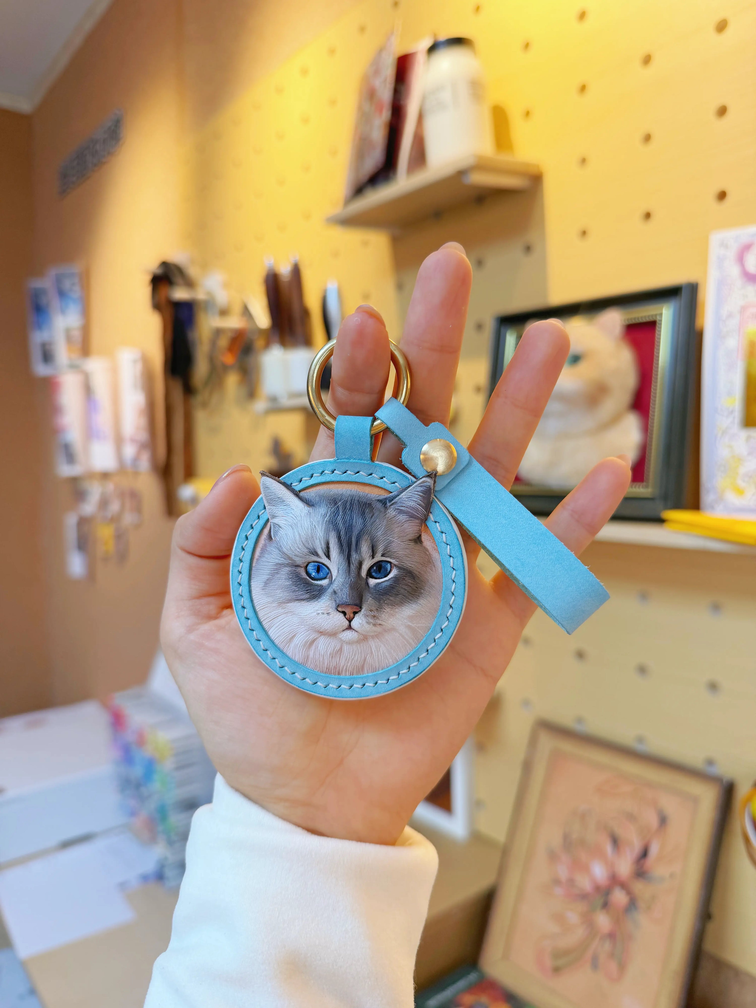 Premium leather pet artwork inspired by your beloved companion