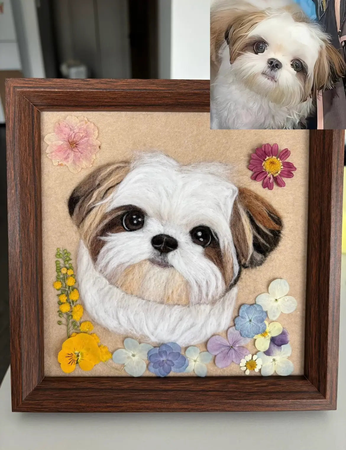 Custom felt pet portraits | Personalized handmade pet keepsakes