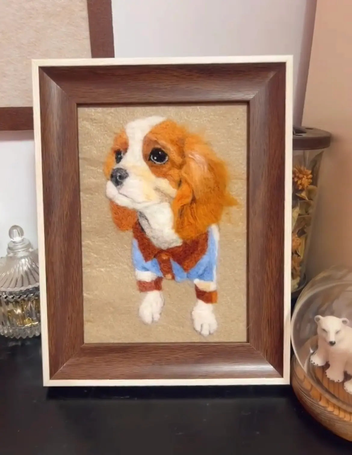 Custom felt pet portraits | Personalized handmade pet keepsakes