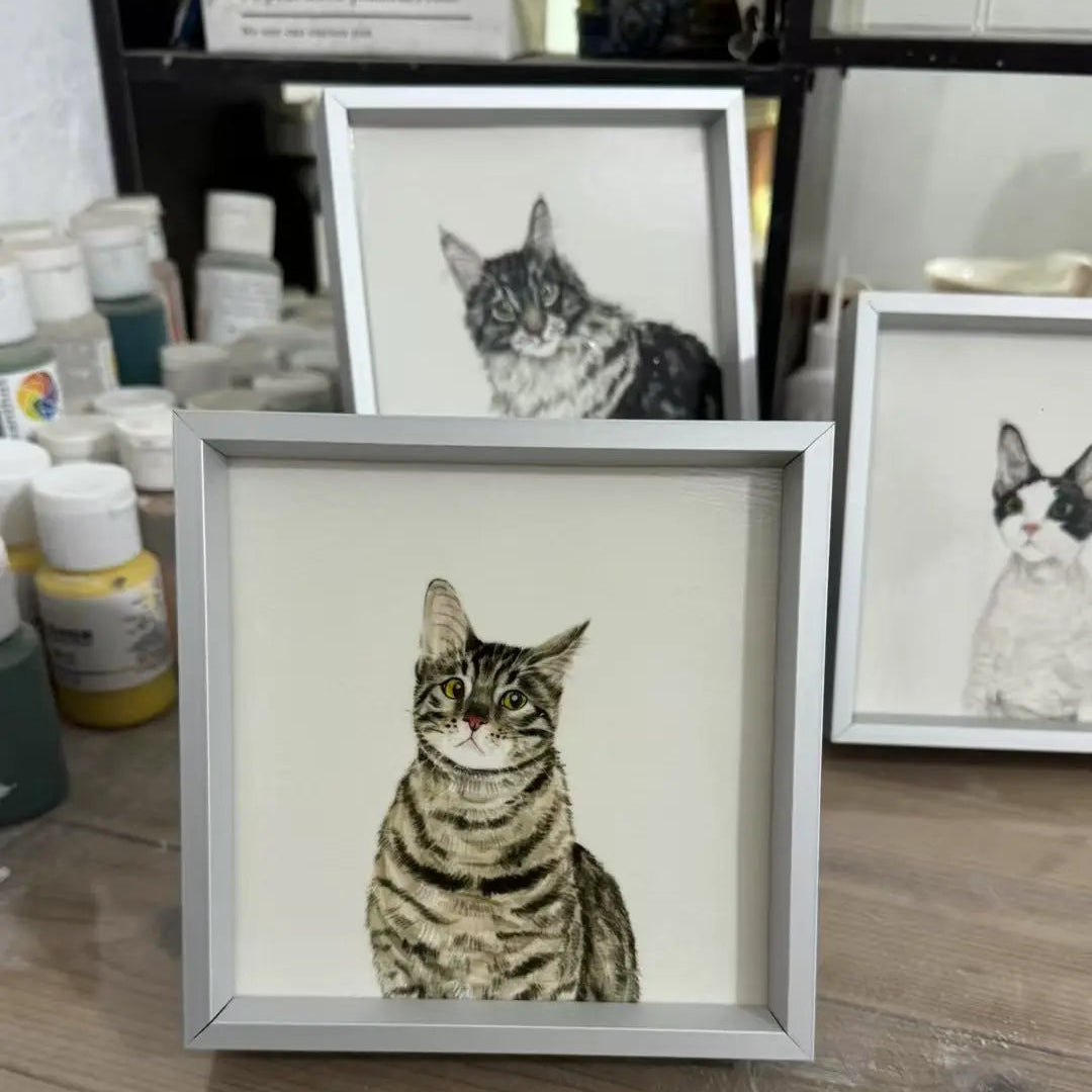 Personalized photo frame for dog, cat, and rabbit portraits, custom pet gift