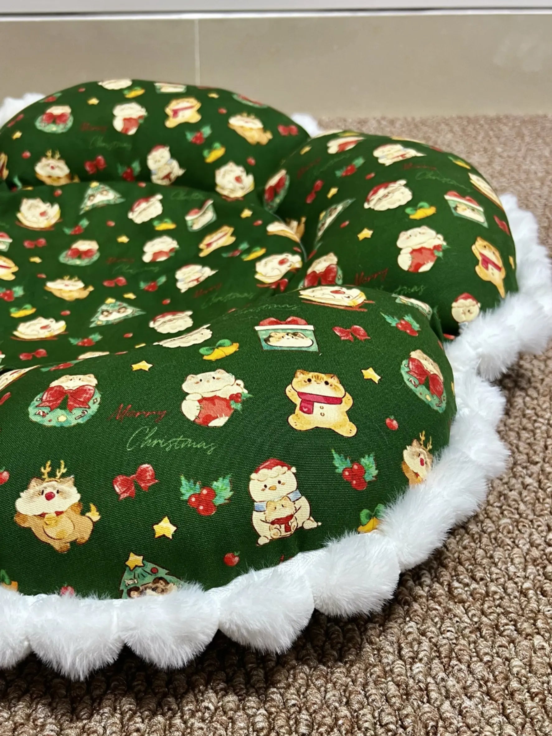 Washable canvas cat bed, scratch resistant breathable four season cat nest
