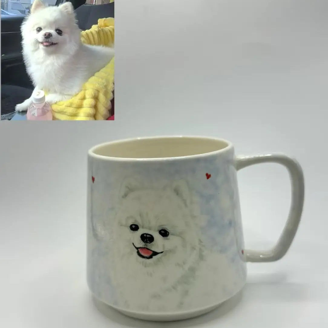 Personalized pet mug with dog photo – custom dog name ceramic cup for pet owners